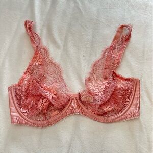 New! Myla London Coral Floral Lace Bra Size 32D 51400